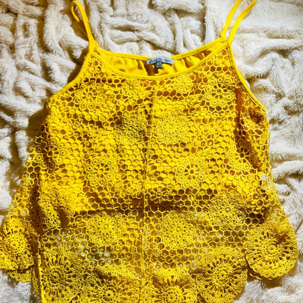 Charollette Russe Yellow Hand-knitted Top